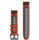QuickFit® 22 Watch Bands - Flame Red/Graphite Silicone - 010-13280-04 - Garmin